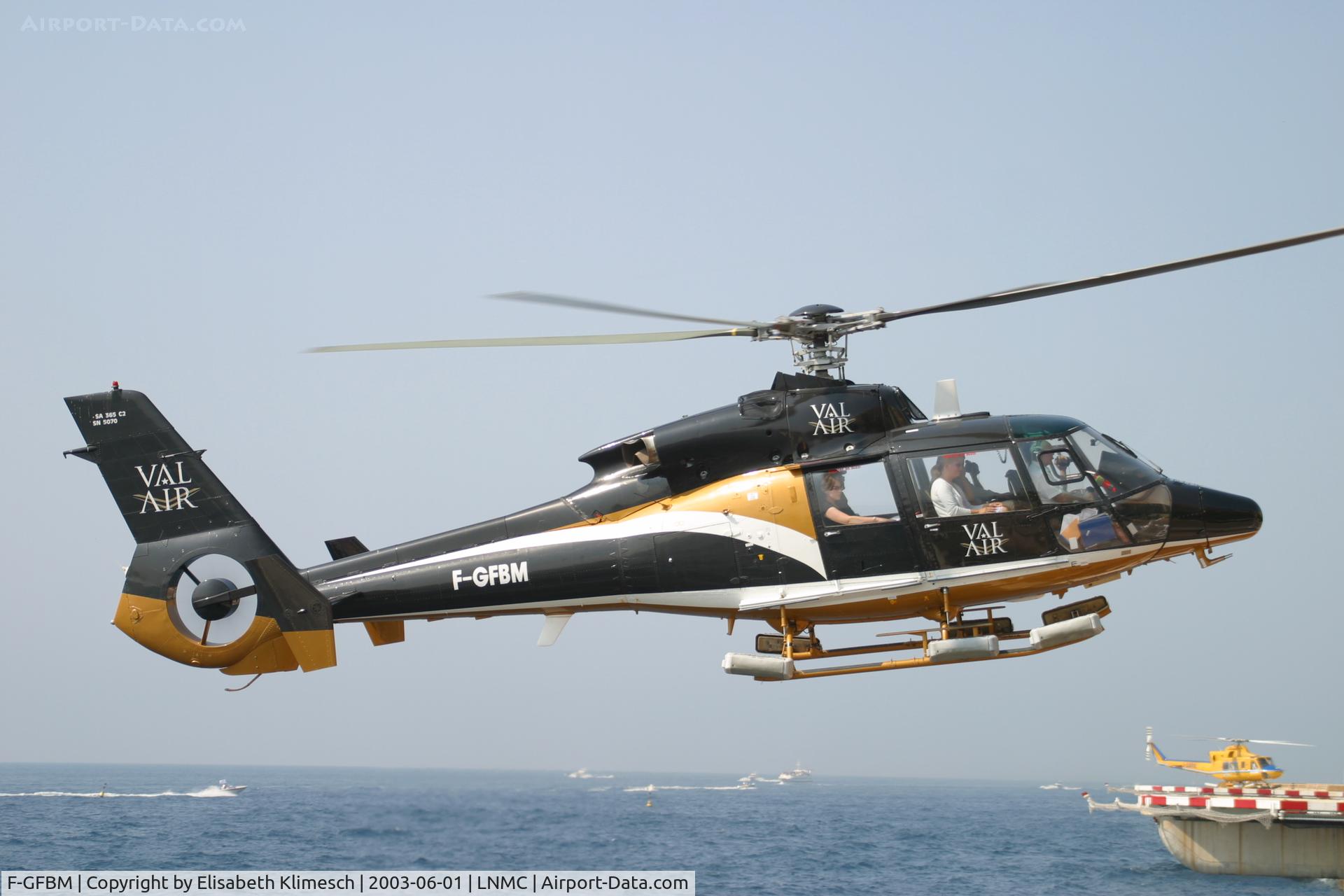 F-GFBM, Aerospatiale SA-365C-2 Dauphin 2 C/N 5070, at Monaco Heliport