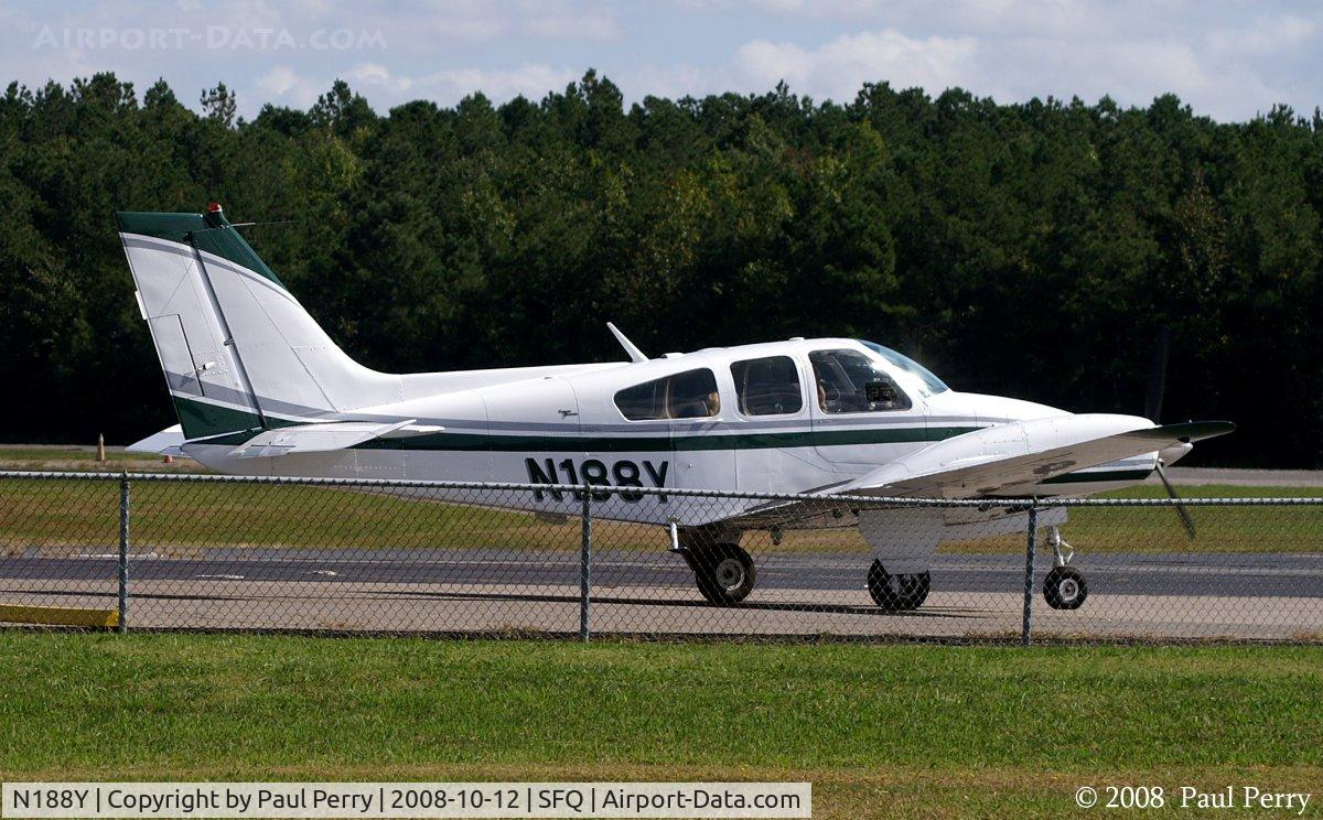 N188Y, 1964 Beech 95-B55 (T42A) Baron C/N TC-790, Taxiing out from the terminal parking area