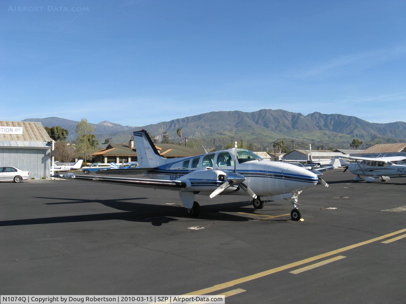 N1074Q, 1996 Beech 58 Baron C/N TH-1774, 1996 Beech 58 BARON, two Continental IO-550-C 300 Hp each, stretched version of 55 BARON