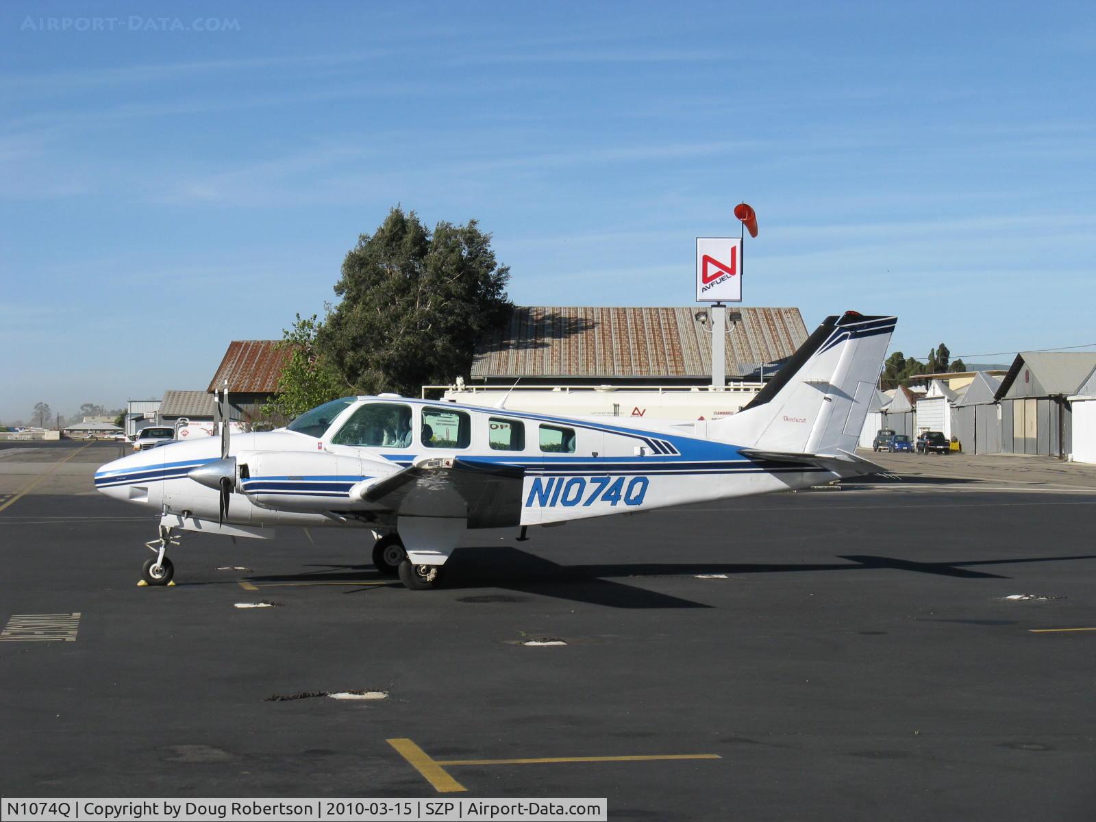 N1074Q, 1996 Beech 58 Baron C/N TH-1774, 1996 Beech 58 BARON, two Continental IO-550-C 300 Hp each, stretched version of 55 BARON