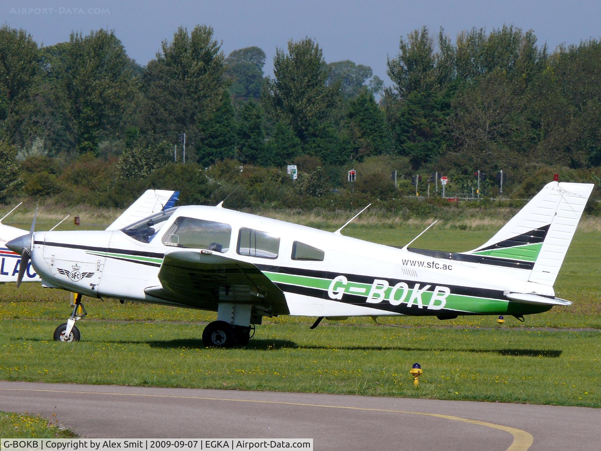 G-BOKB, 1982 Piper PA-28-161 Cherokee Warrior II C/N 28-8216077, Piper Pa28-161 Cherokee Archer II G-BOKB Sussex Flying Club