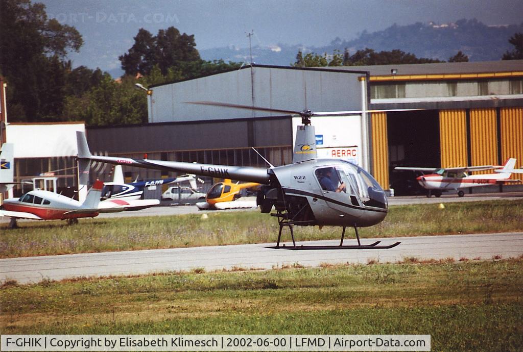 F-GHIK, Robinson R22 BETA C/N 1750, at Cannes Airport