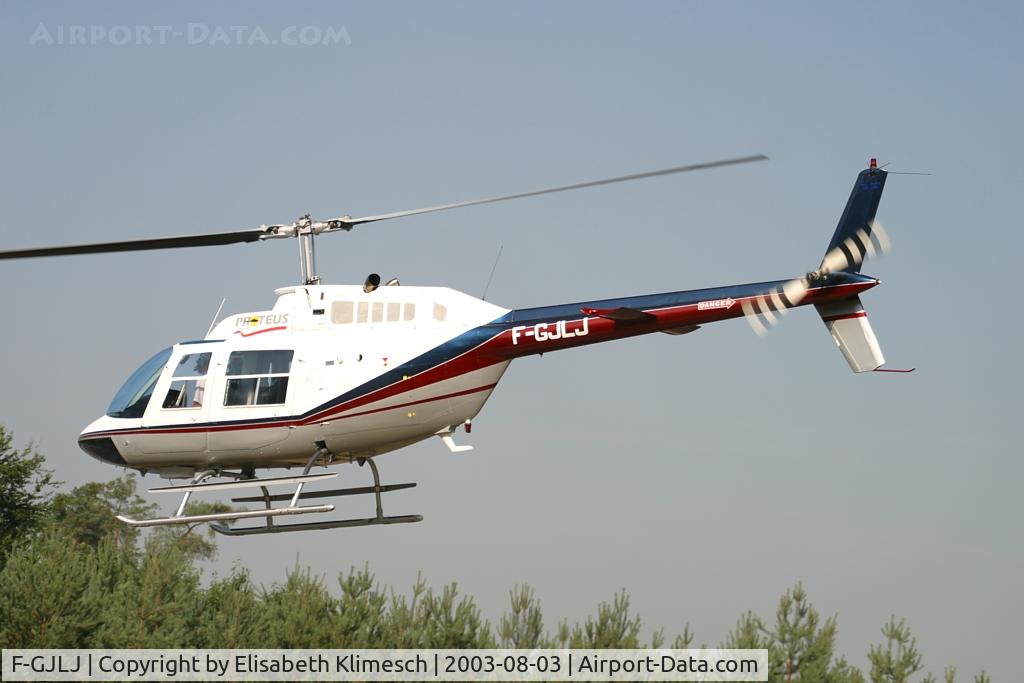 F-GJLJ, Bell 206B JetRanger III C/N 2748, at Formula 1 Grand Prix in Hockenheim