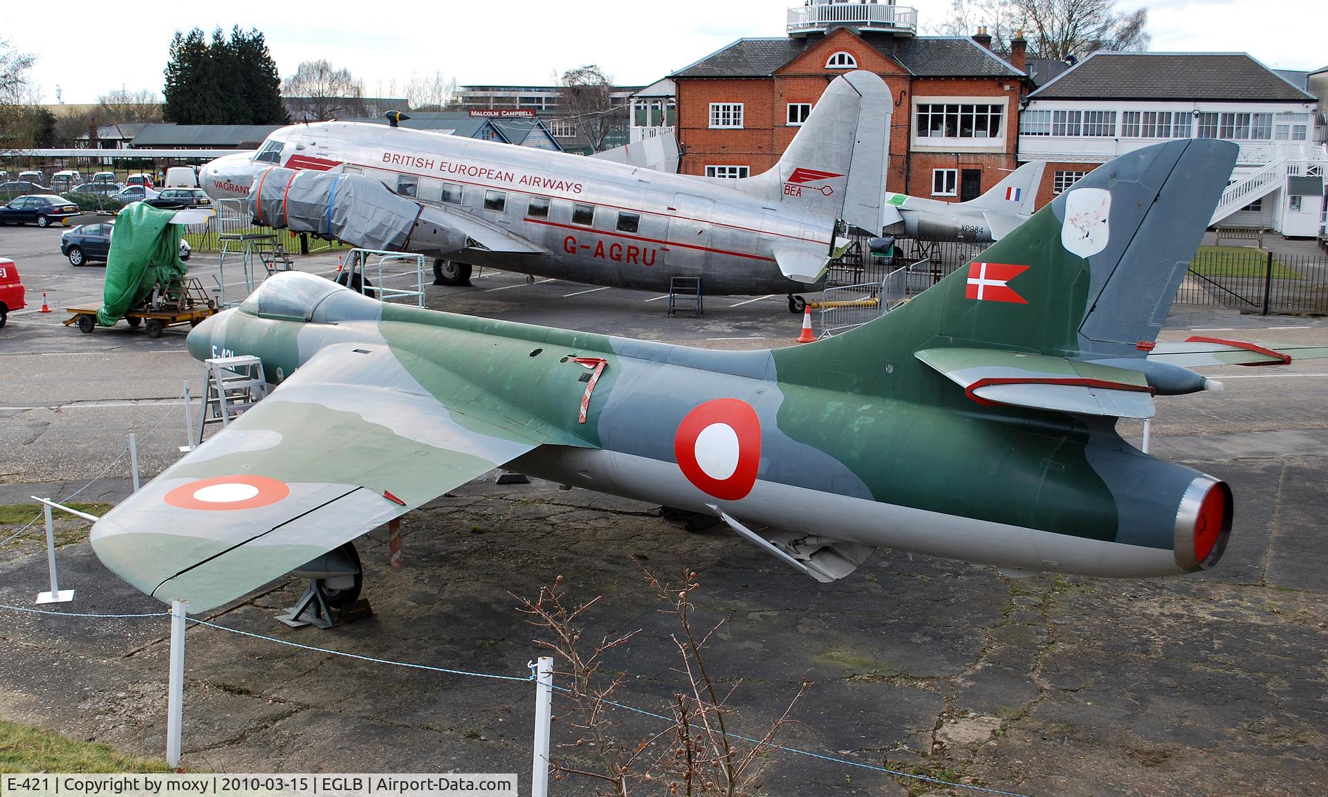 E-421, Hawker Hunter F.51 C/N 41H/680280, Hawker Hunter F.MK51 Ex RDAF at Brooklands