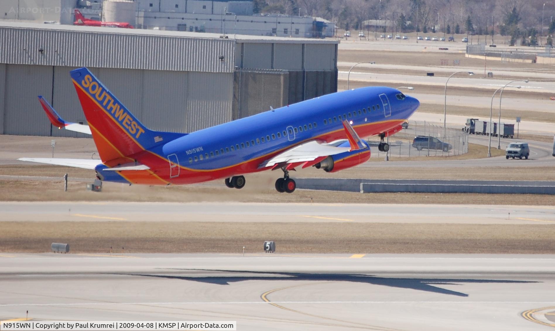 N915WN, 2008 Boeing 737-7H4 C/N 36888, Minneapolis International Airport