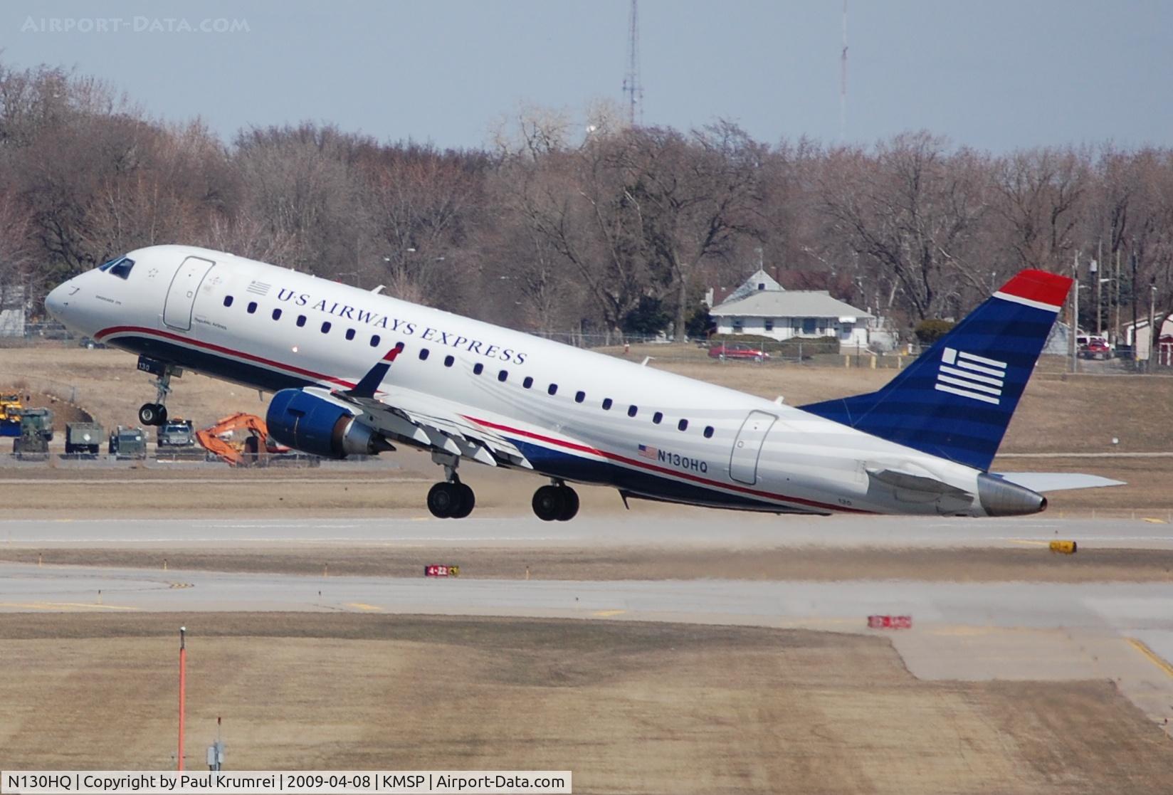 N130HQ, 2008 Embraer 175LR (ERJ-170-200LR) C/N 17000212, Minneapolis International Airport