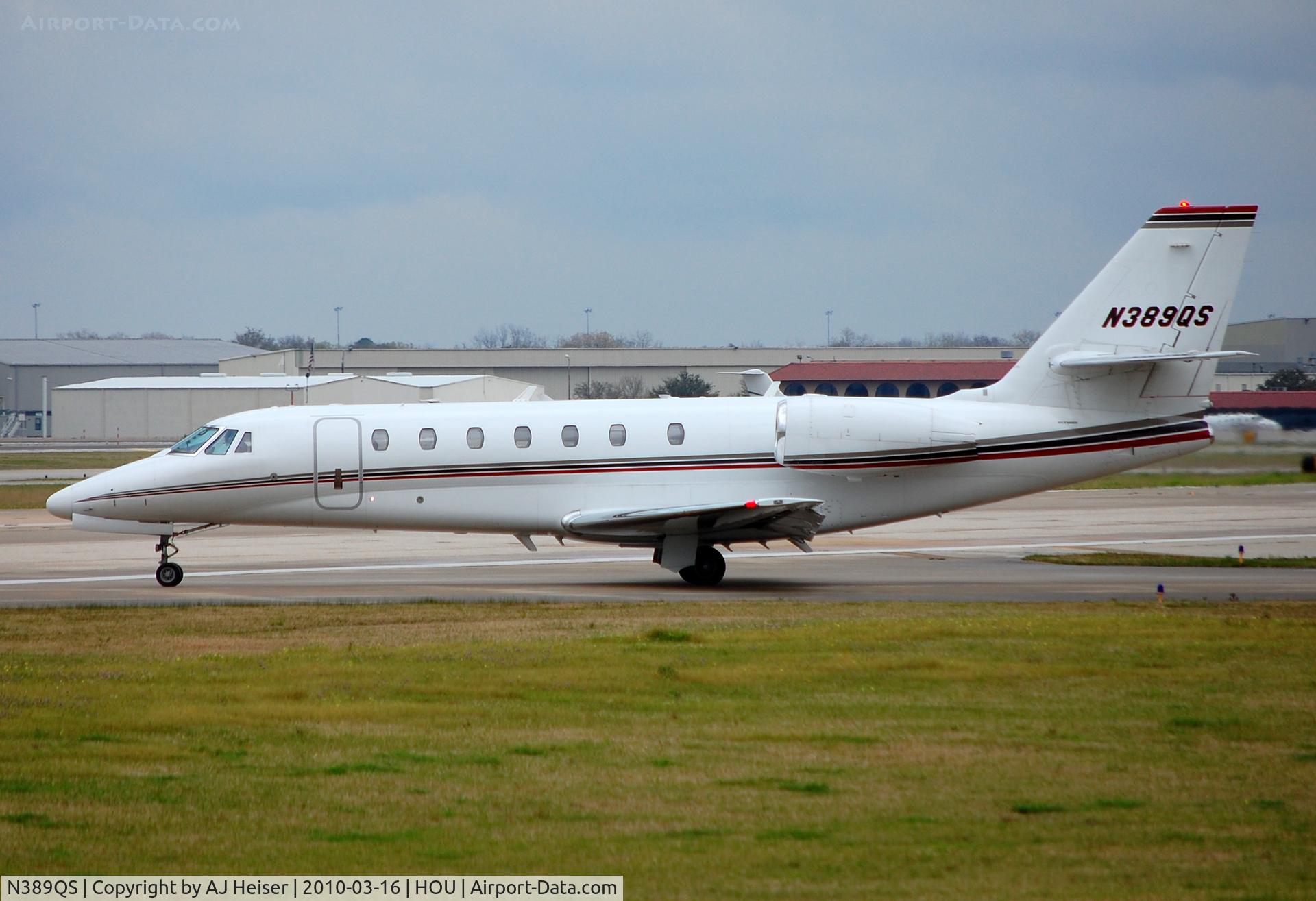 N389QS, 2007 Cessna 680 Citation Sovereign C/N 680-0149, Lining up for takeoff 12R