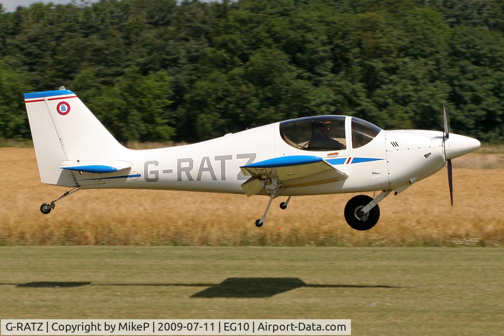 G-RATZ, 1997 Europa Monowheel C/N PFA 247-12582, Final approach to 11 at Breighton.