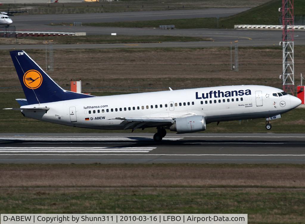 D-ABEW, 1995 Boeing 737-330 C/N 27905, Landing rwy 14R