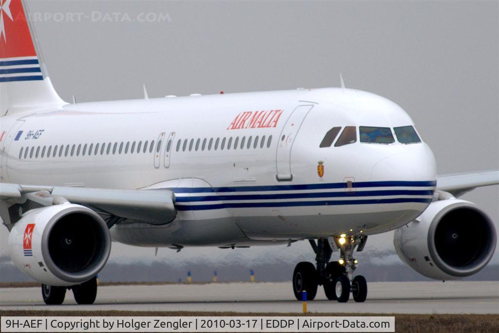 9H-AEF, 2003 Airbus A320-214 C/N 2142, Shortly before Air Malta´s VALLETTA leaves LEJ on 26 R