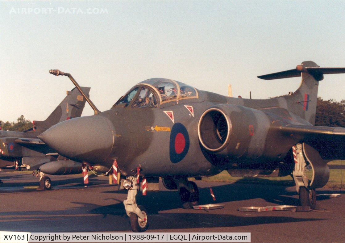 XV163, 1966 Hawker Siddeley Buccaneer S.2B C/N B3-04-66, Buccaneer S.2B of 237 Operational Conversion Unit at RAF Lossiemouth on display at the 1988 RAF Leuchars Airshow.
