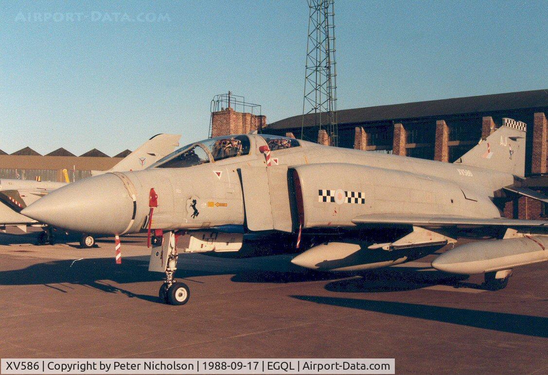 XV586, 1969 McDonnell Douglas Phantom FG1 C/N 3317/9340, Phantom FG.1 of 43 Squadron in the static park at the 1988 RAF Leuchars Airshow.
