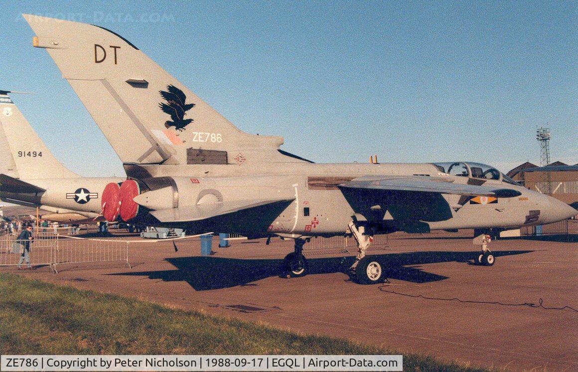 ZE786, 1988 Panavia Tornado F.3 C/N AT030/693/3313, Tornado F.3 of 11 Squadron on display at the 1988 RAF Leuchars Airshow.
