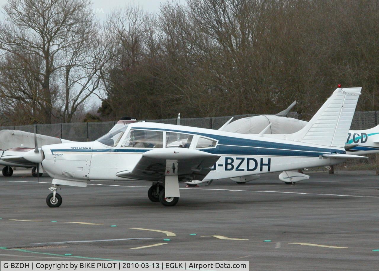 G-BZDH, 1972 Piper PA-28R-200 Cherokee Arrow C/N 28R-7235028, VISITING ARROW TAXYING OUT FOR DEPARTURE