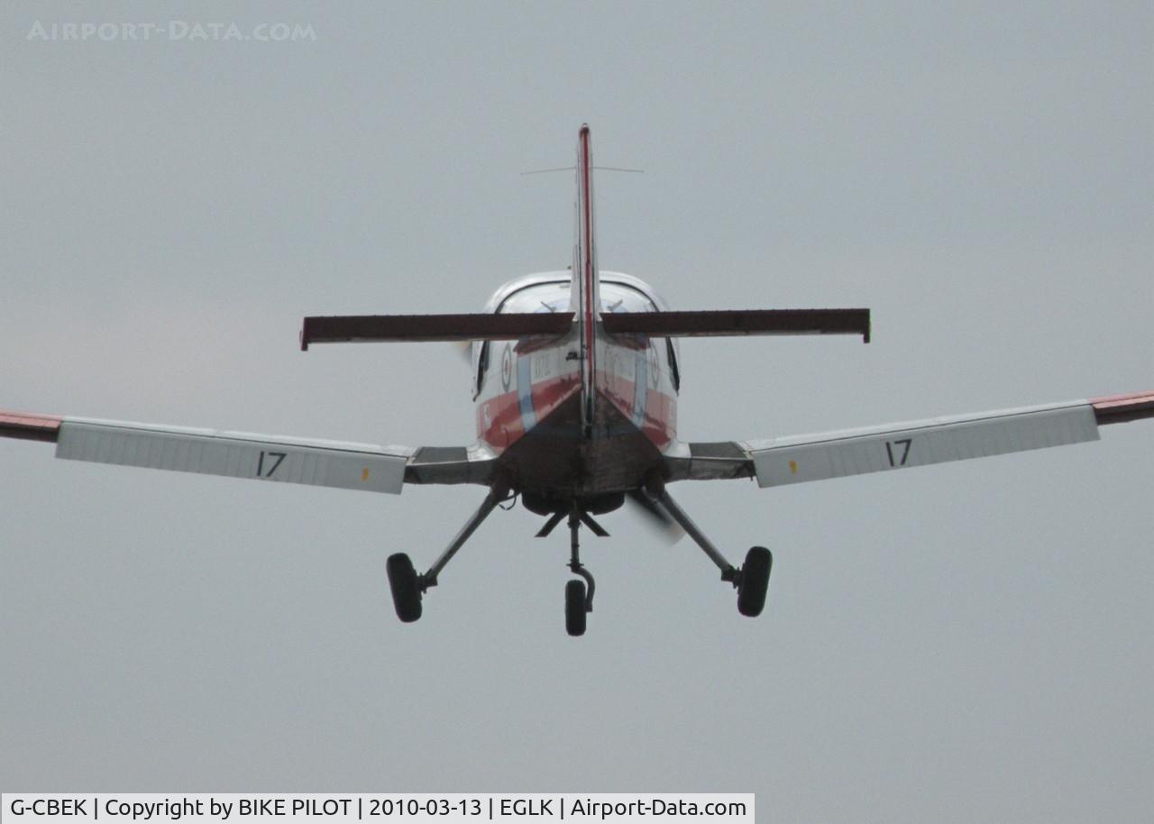 G-CBEK, 1975 Scottish Aviation Bulldog T.1 C/N BH120/349, CIRCUITS RWY 25