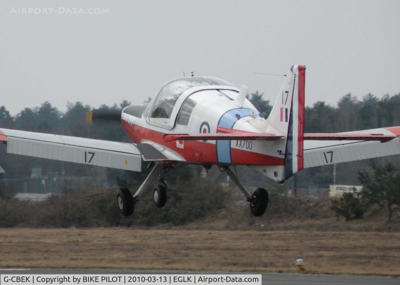 G-CBEK, 1975 Scottish Aviation Bulldog T.1 C/N BH120/349, CIRCUITS RWY 25