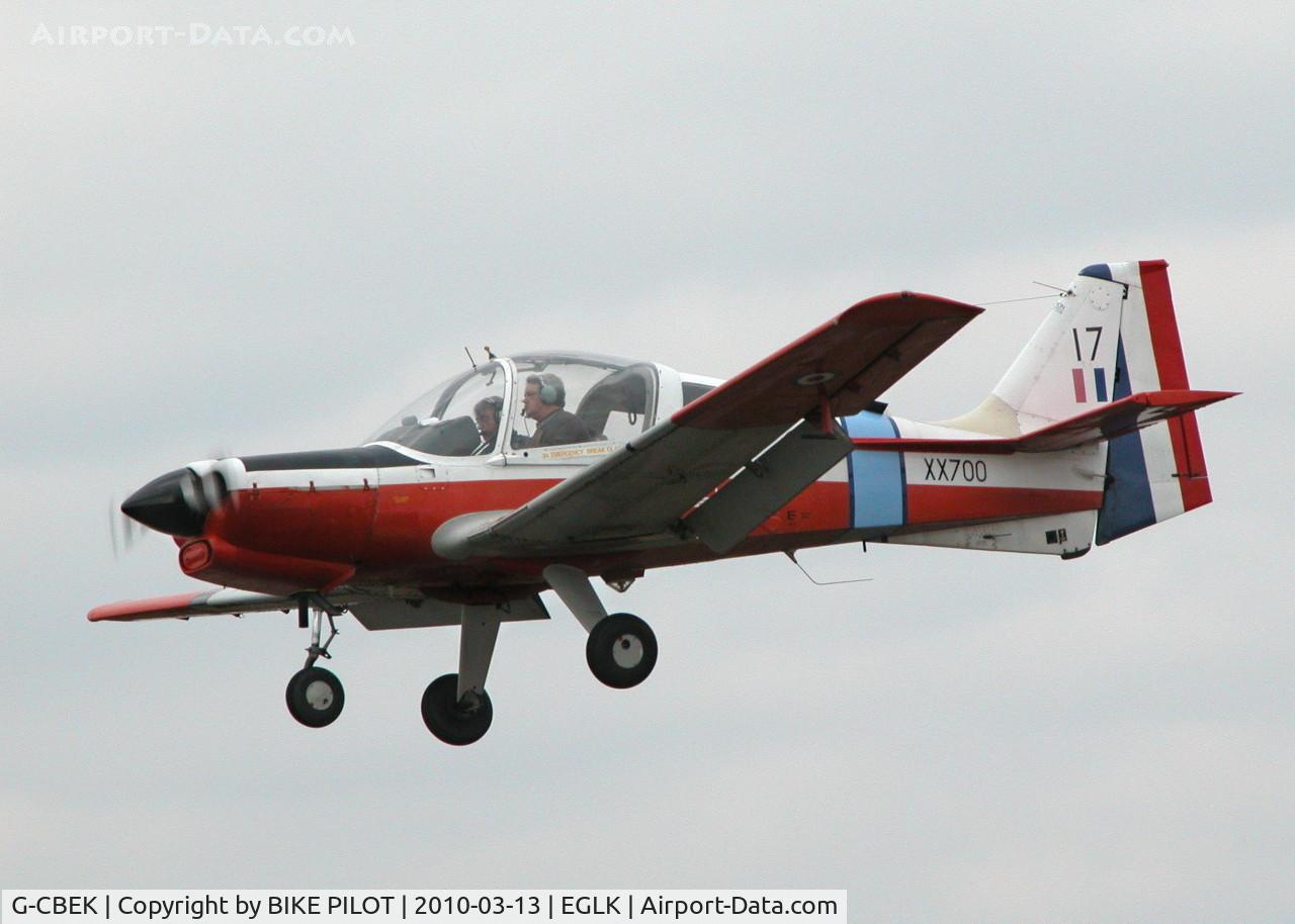 G-CBEK, 1975 Scottish Aviation Bulldog T.1 C/N BH120/349, CIRCUITS RWY 25