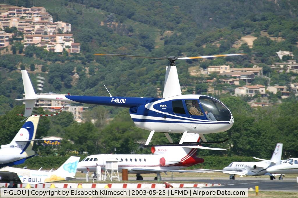 F-GLOU, Robinson R44 C/N 0032, at Cannes Airport