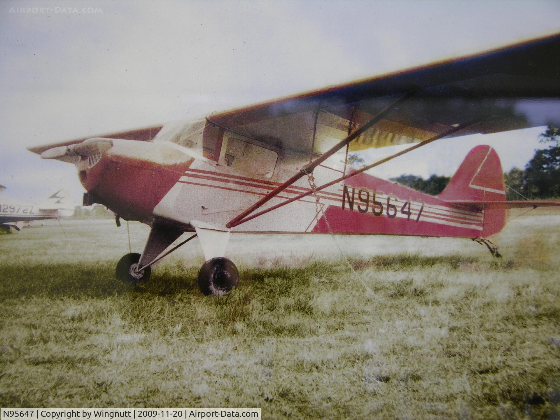 N95647, Taylorcraft BC12-D C/N 7947, My Parents rebuilt this in our one car garage in the early 60's