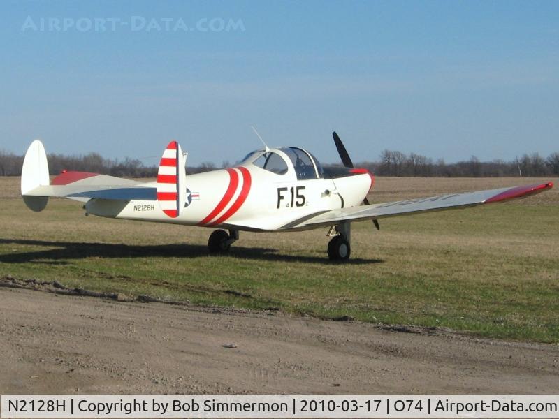 N2128H, 1946 Erco 415C Ercoupe C/N 2751, Parked near the restaurant at Mount Victory, Ohio