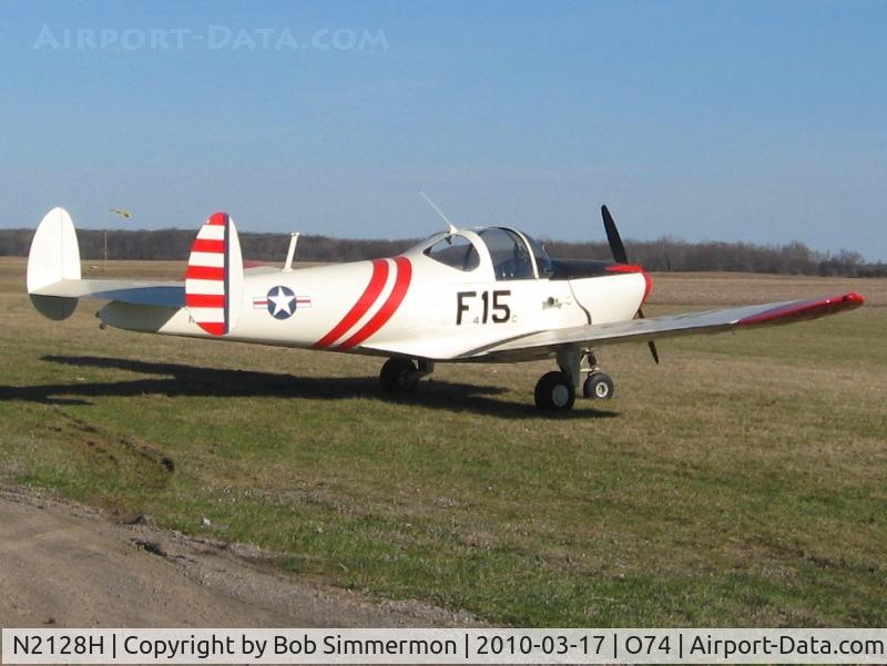 N2128H, 1946 Erco 415C Ercoupe C/N 2751, Parked near the restaurant at Mount Victory, Ohio