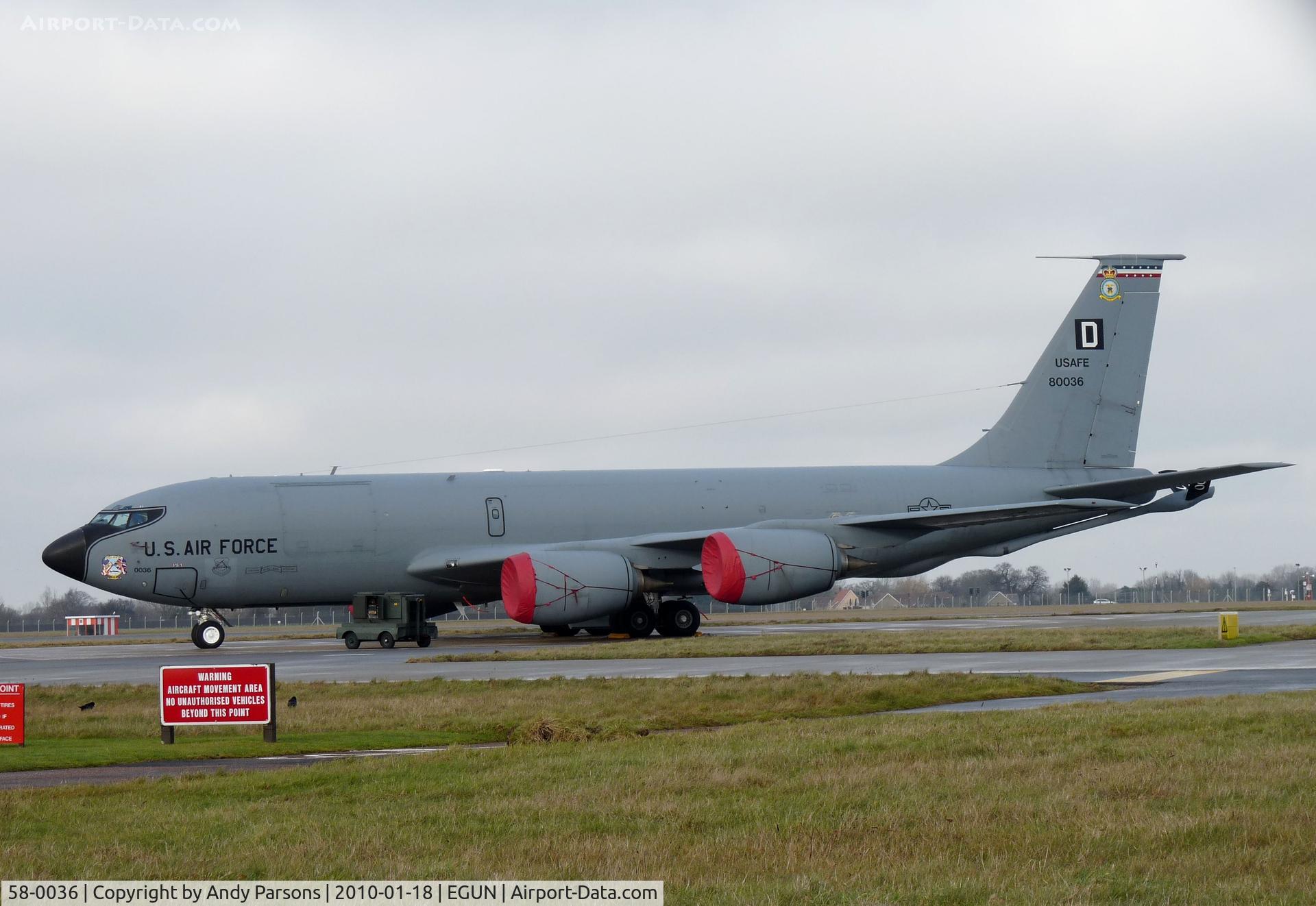 58-0036, 1958 Boeing KC-135R Stratotanker C/N 17781, One of 100arw currently based tankers
