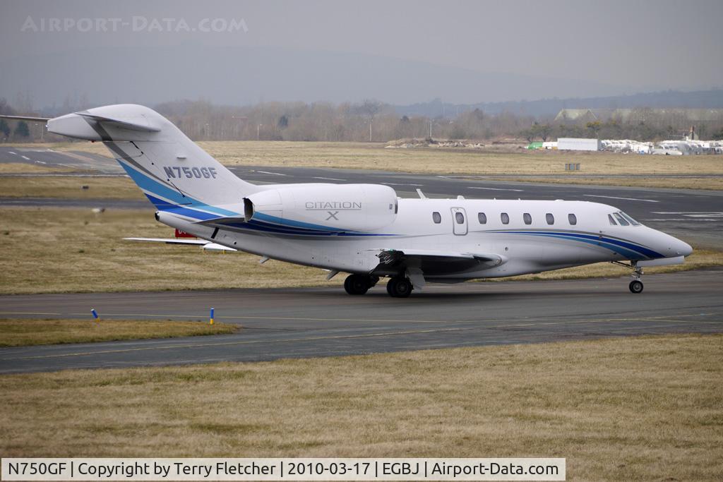N750GF, 2005 Cessna 750 Citation X C/N 750-0244, Based Cessna 750 taxies for departure