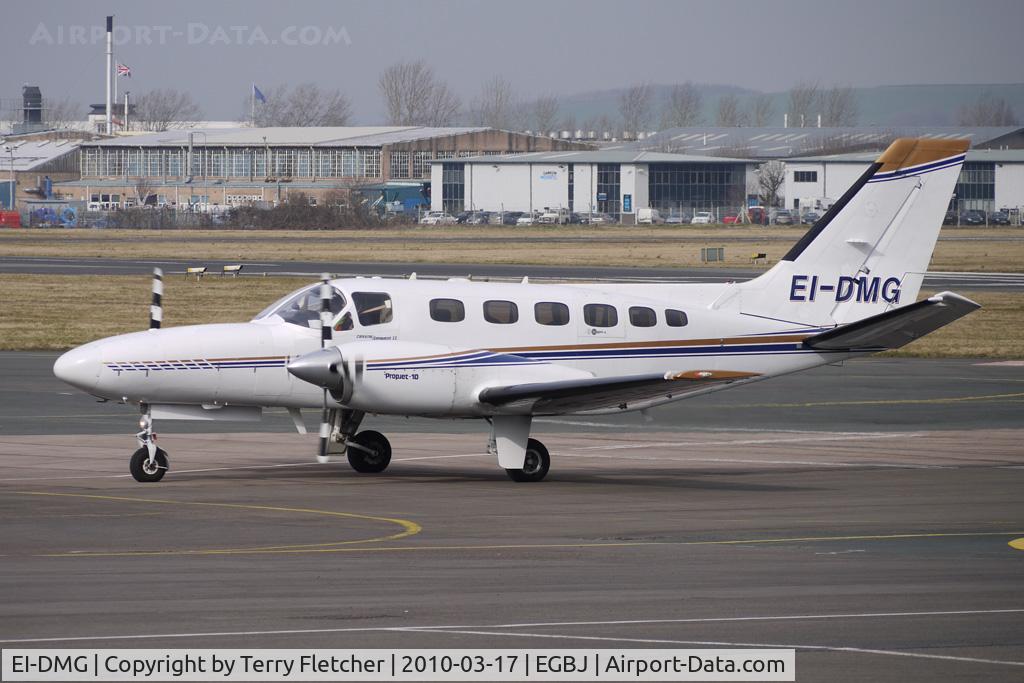 EI-DMG, 1980 Cessna 441 Conquest II C/N 441-0165, Cessna 441 brings in Racegoers at Gloucestershire (Staverton) Airport