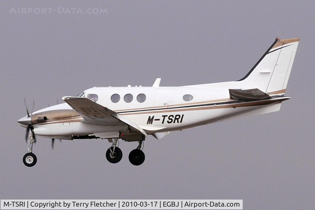 M-TSRI, 2006 Raytheon C90GT King Air King Air C/N LJ-1795, Beech King Air  brings in Racegoers at Gloucestershire (Staverton) Airport