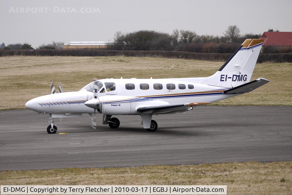 EI-DMG, 1980 Cessna 441 Conquest II C/N 441-0165, Cessna 441 lines up for departure from Gloucestershire (Staverton) Airport