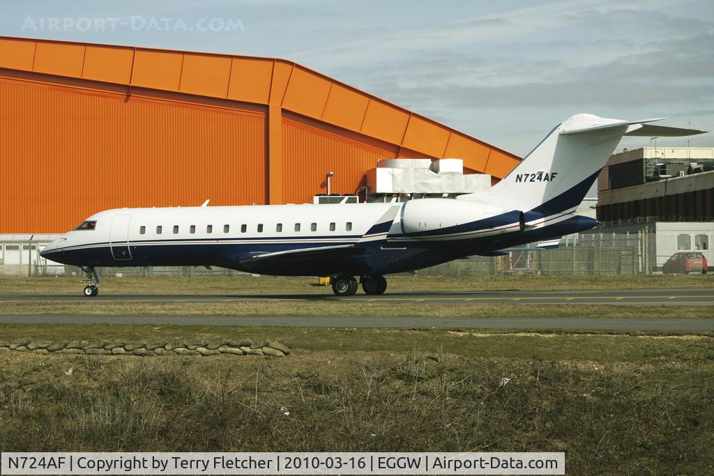N724AF, 1999 Bombardier BD-700-1A10 Global Express C/N 9031, Global Express arriving at Luton