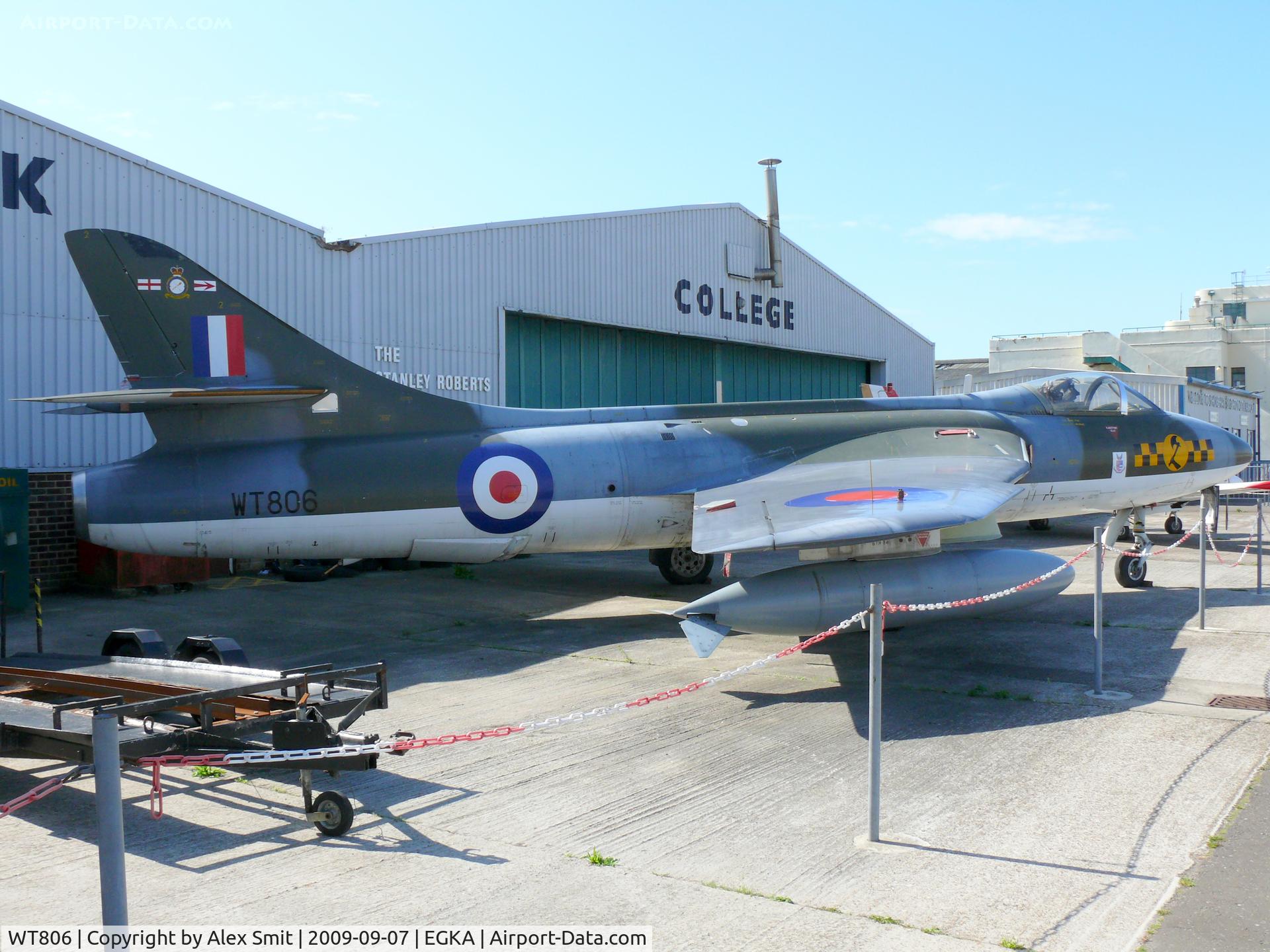 WT806, 1955 Hawker Hunter GA.11 C/N 41H-670749, Hawker Hunter GA11 WT806 Royal Air Force of the Northbrook College