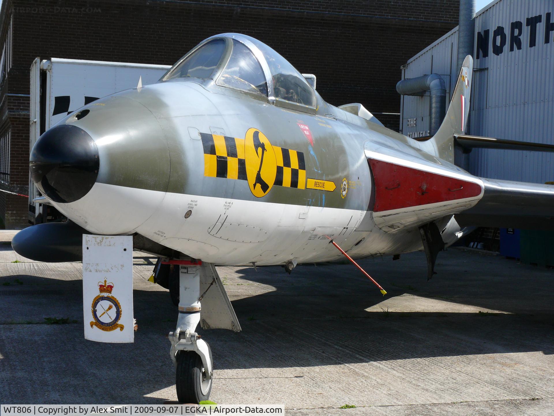 WT806, 1955 Hawker Hunter GA.11 C/N 41H-670749, Hawker Hunter GA11 WT806 Royal Air Force of the Northbrook College