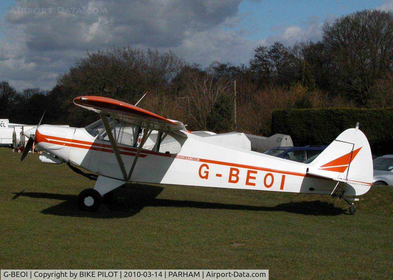 G-BEOI, 1976 Piper PA-18-150 Super Cub C/N 18-7709028, SOUTHDOWN GLIDING CLUB TUG. PARHAM
