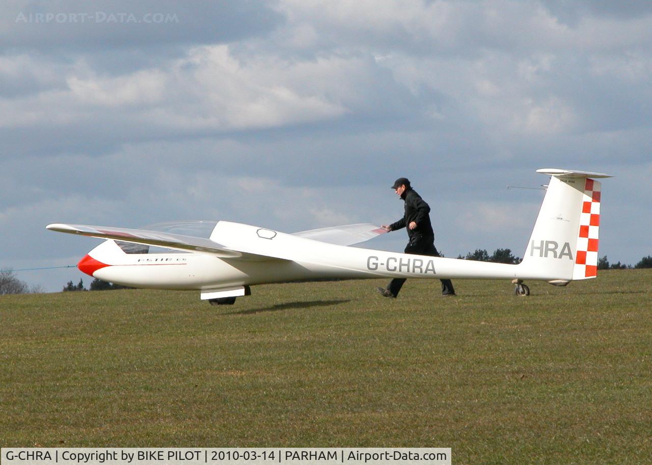 G-CHRA, 1976 Grob G-102 Astir CS C/N 1109, BEING TAKEN TO THE LAUNCH POINT. PARHAM