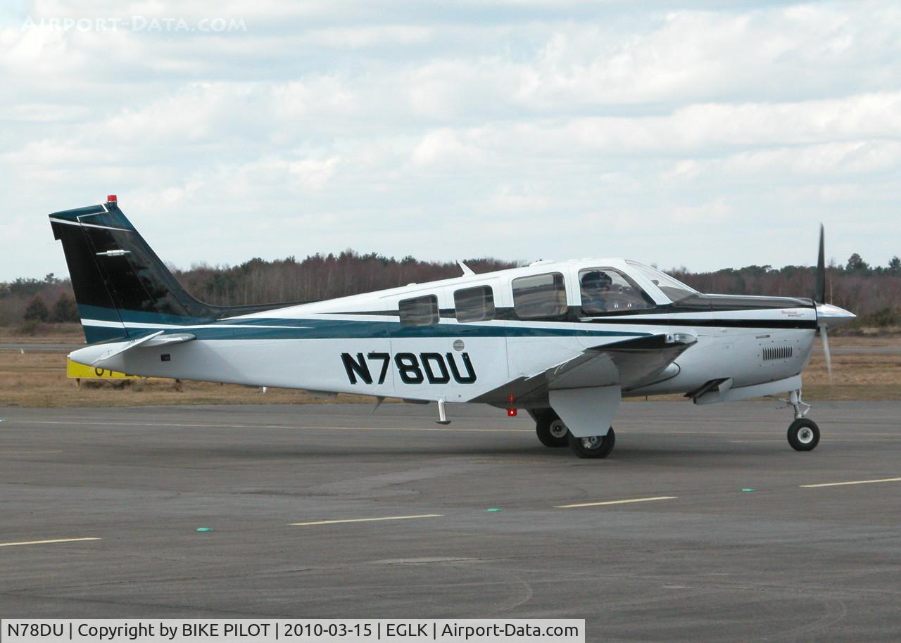 N78DU, Hawker Beechcraft Corp G36 Bonanza C/N E-3897, APPROACHING THE RUN UP AREA