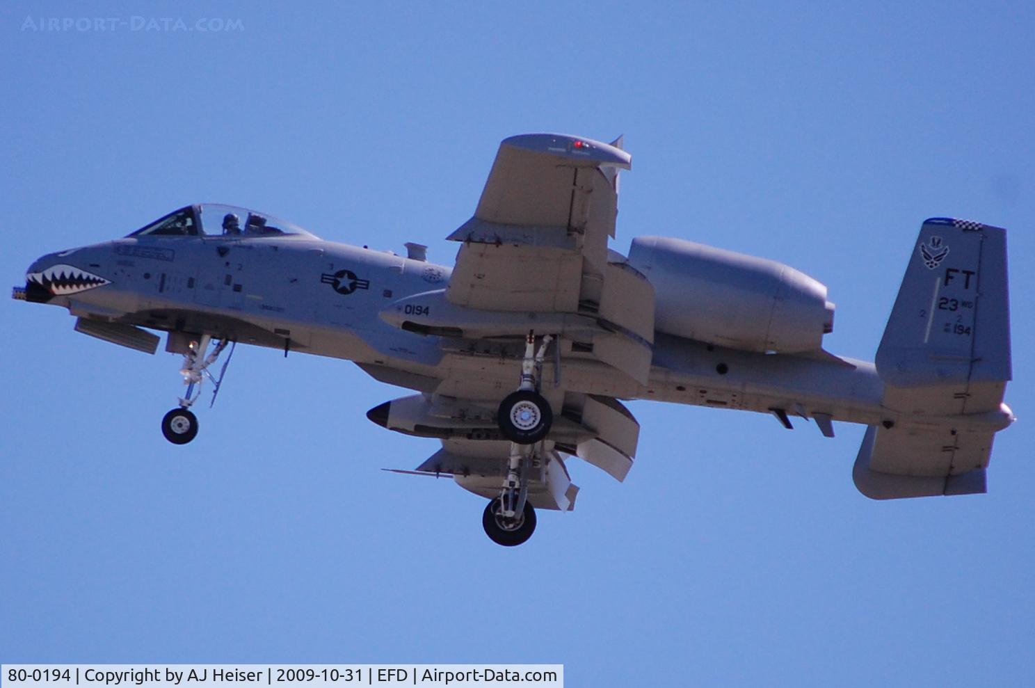 80-0194, 1980 Fairchild Republic A-10C Thunderbolt II C/N A10-0544, 2009 Wings over Houston Airshow
