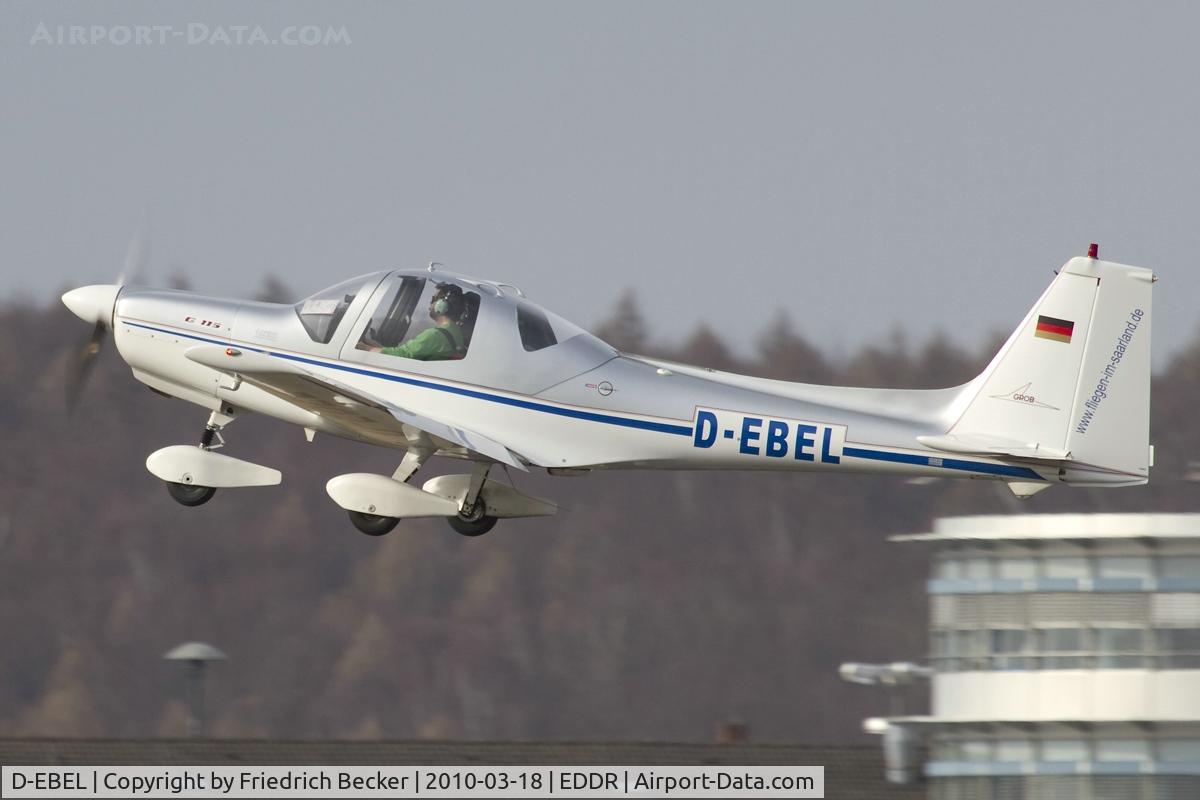 D-EBEL, 1995 Grob G-115A C/N 8063, departing EDDR via RW27