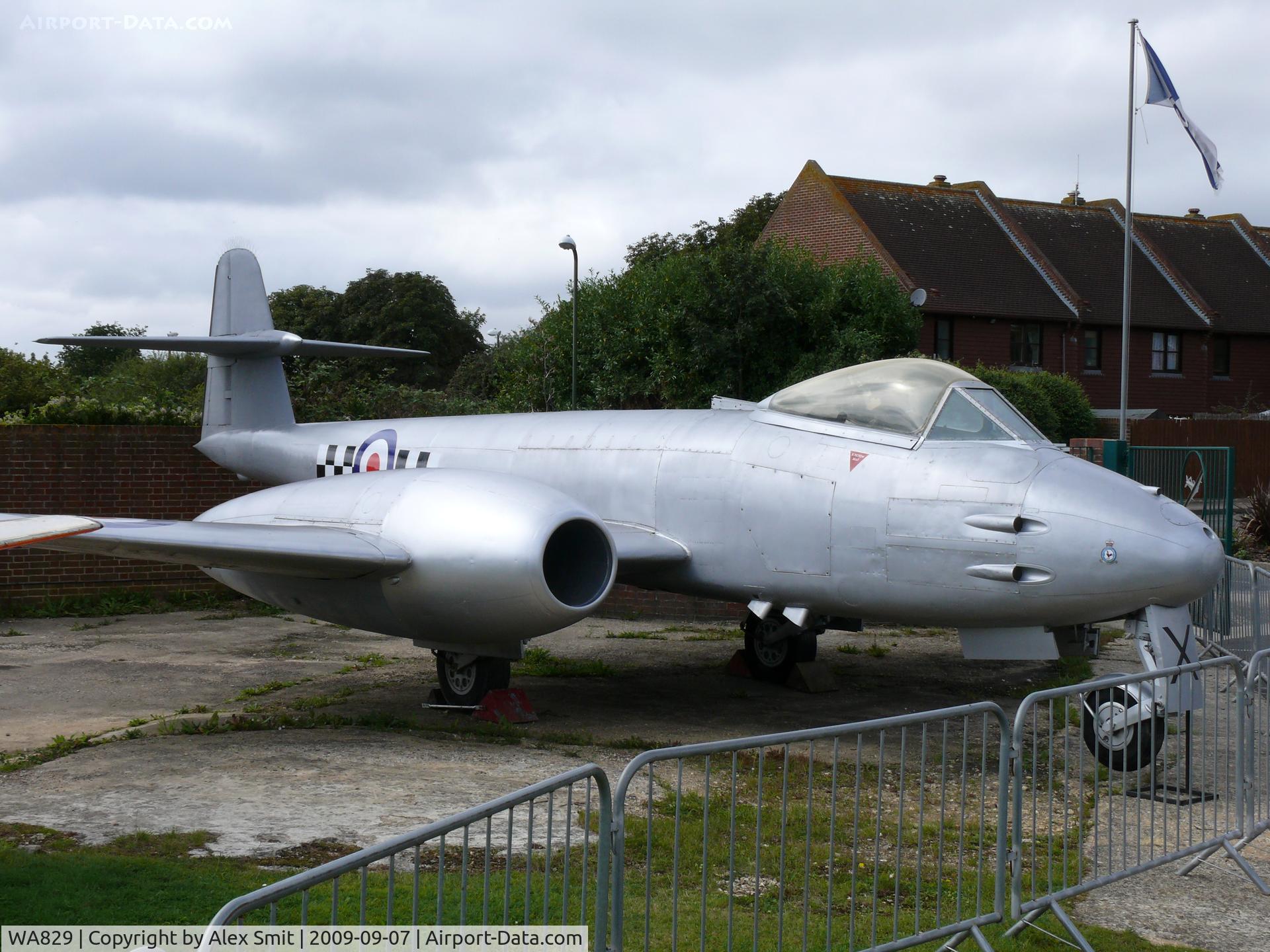 WA829, Gloster Meteor F.8 C/N Not found WA829, Glloster Meteor F8 WA829/X Royal Air Force
