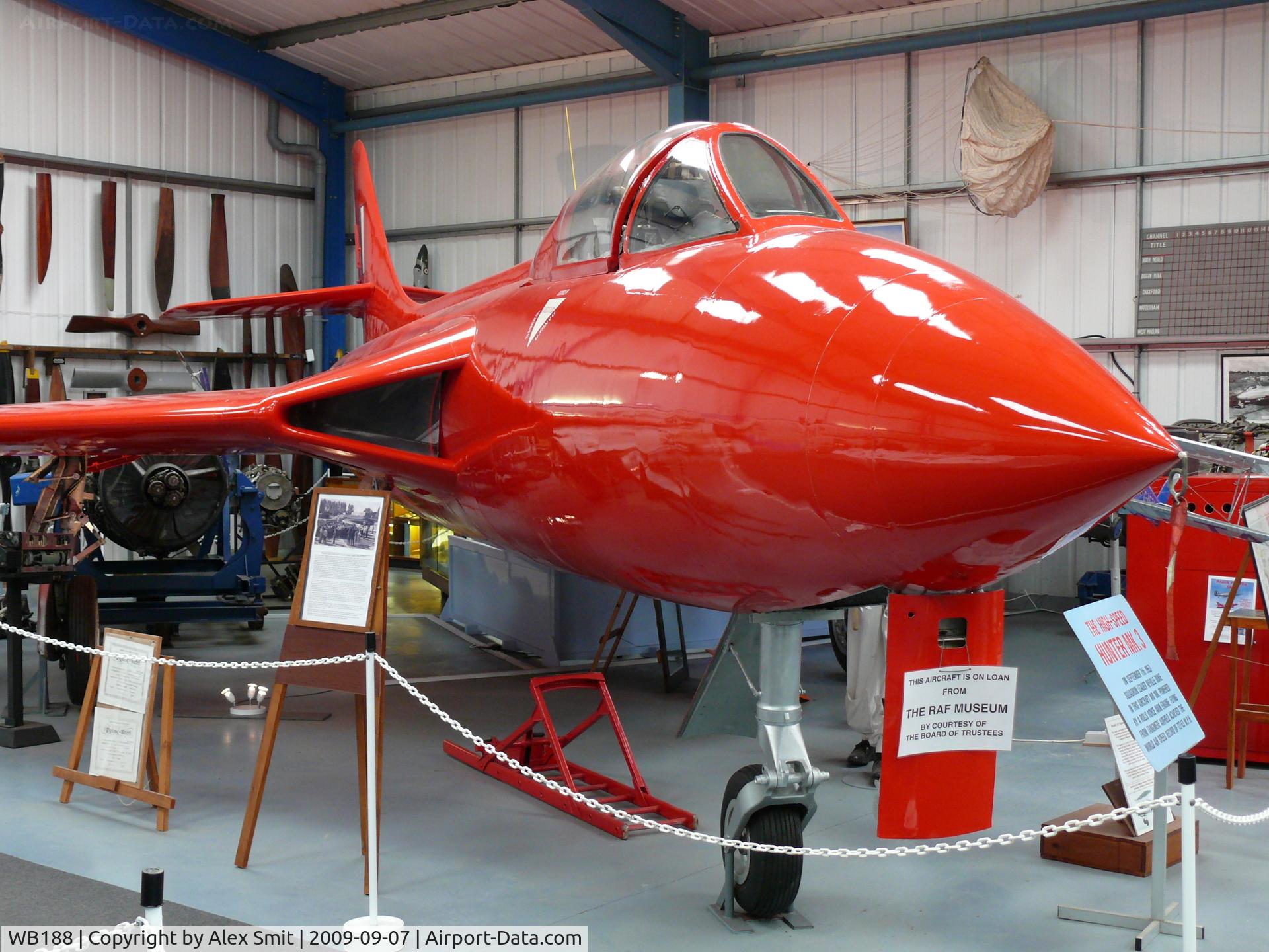 WB188, 1951 Hawker Hunter F.3 C/N 41H/665401, Hawker Hunter F3 WB188 Royal Air Force representing Nevillle Duke's record plane