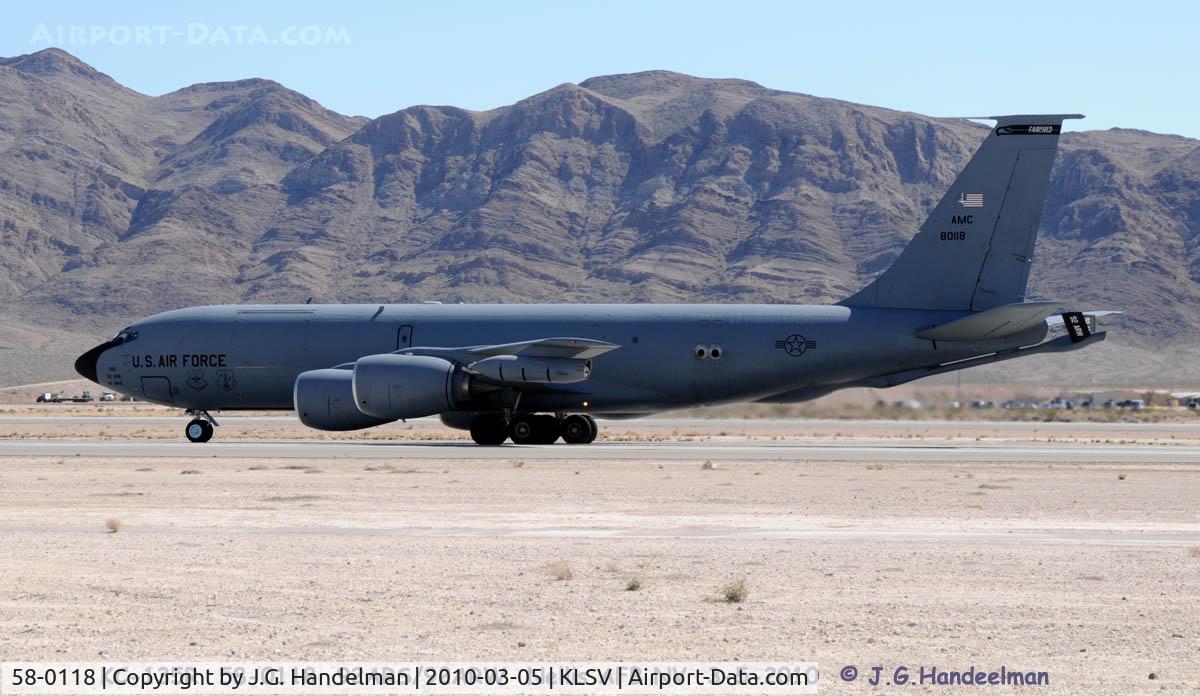 58-0118, 1958 Boeing KC-135R Stratotanker C/N 17863, taxiing at  Nellis AFB NV