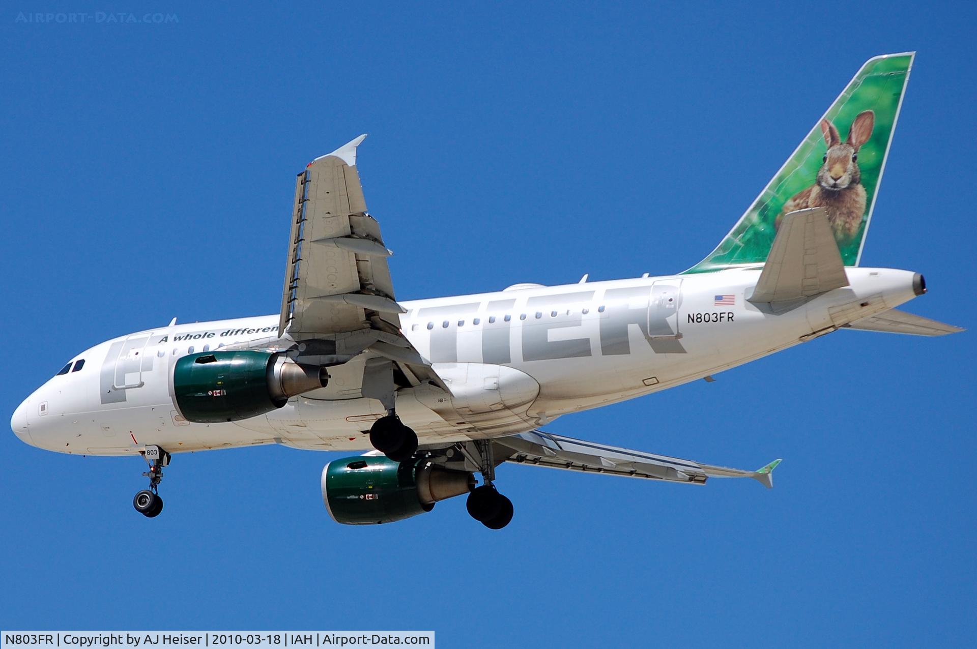 N803FR, 2003 Airbus A318-111 C/N 2017, FFT144 from DEN with 