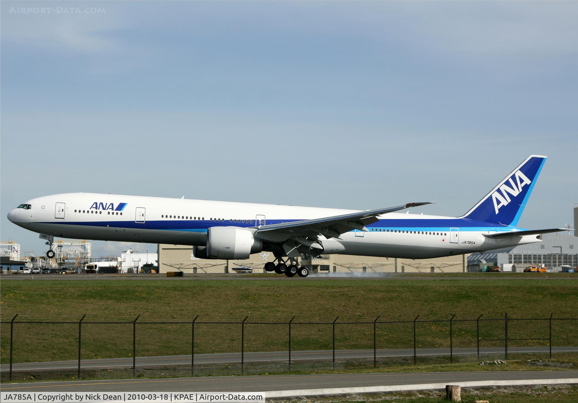 JA785A, 2010 Boeing 777-381/ER C/N 37951, KPAE Boeing 2 returning from the first test flight over to KMWH