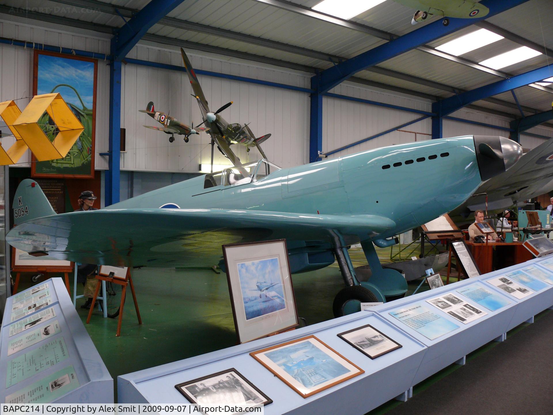 BAPC214, Supermarine 300 Spitfire I Replica C/N BAPC.214, Supermarine Spitfire K5054 Royal Air Force prototype replica