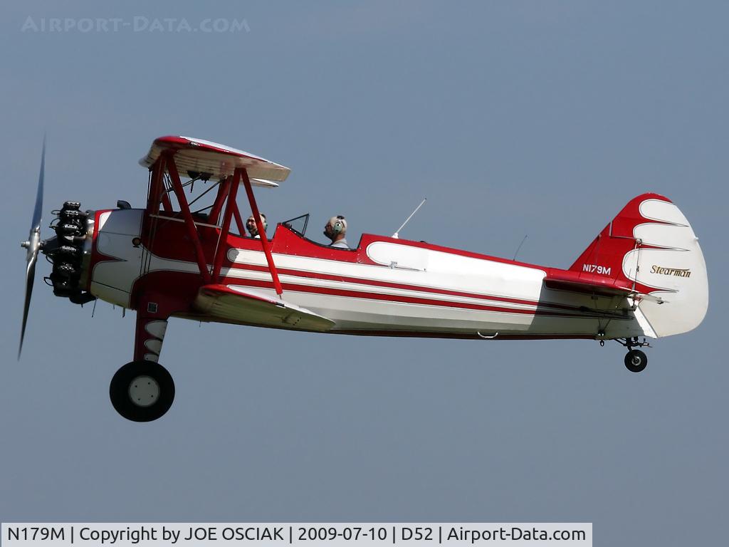 N179M, 1943 Boeing A75N1(PT17) C/N 75-4502, Flying at D52