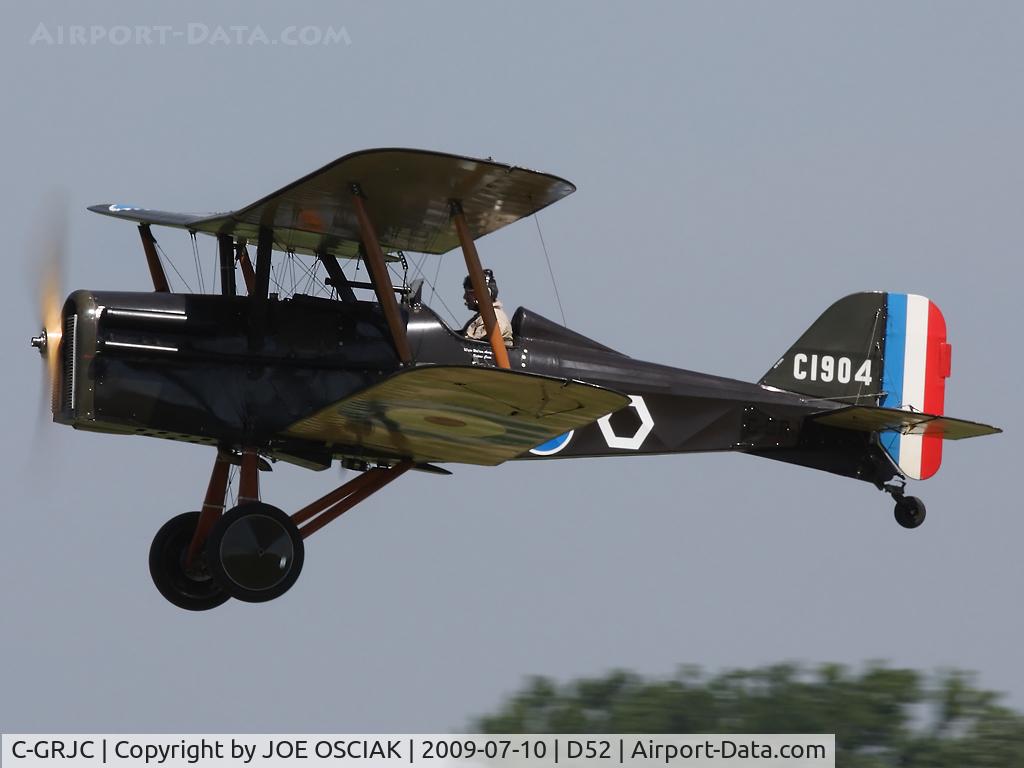 C-GRJC, 1991 Royal Aircraft Factory SE-5A Replica C/N C1904, Leaving Geneseo