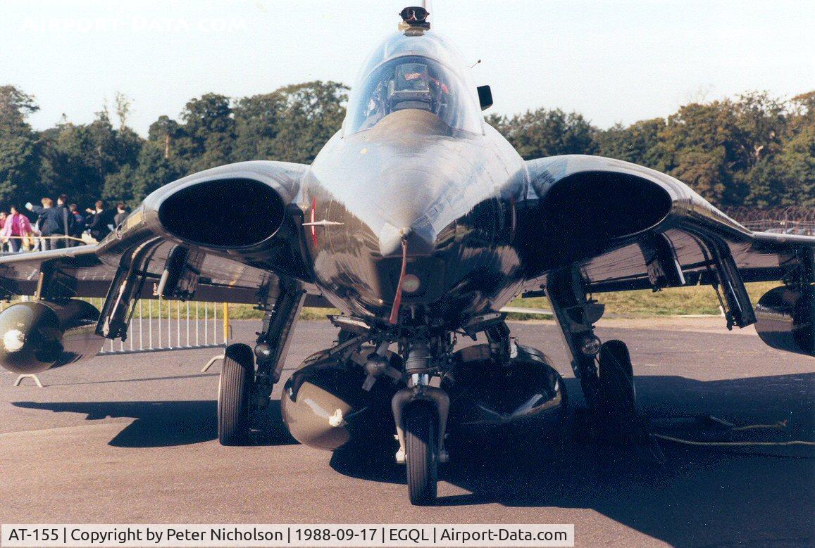 AT-155, 1972 Saab TF-35 Draken C/N 35-1155, Another view of the Sk-35XD Draken of Esk 729 Royal Danish Air Force on display at the 1988 RAF Leuchars Airshow.