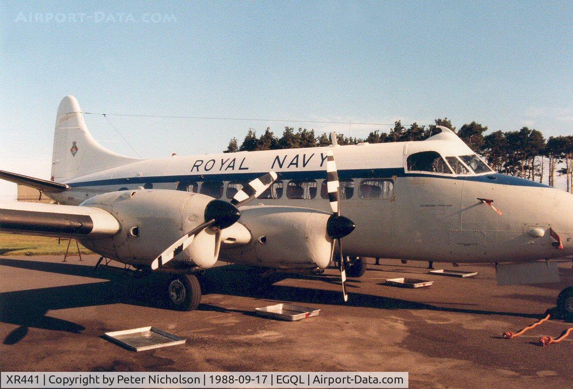 XR441, 1956 De Havilland DH-114 Sea Heron C.1 C/N 14101, Sea Heron of RNAS Yeovilton's Station Flight on display at the 1988 RAF Leuchars Airshow.