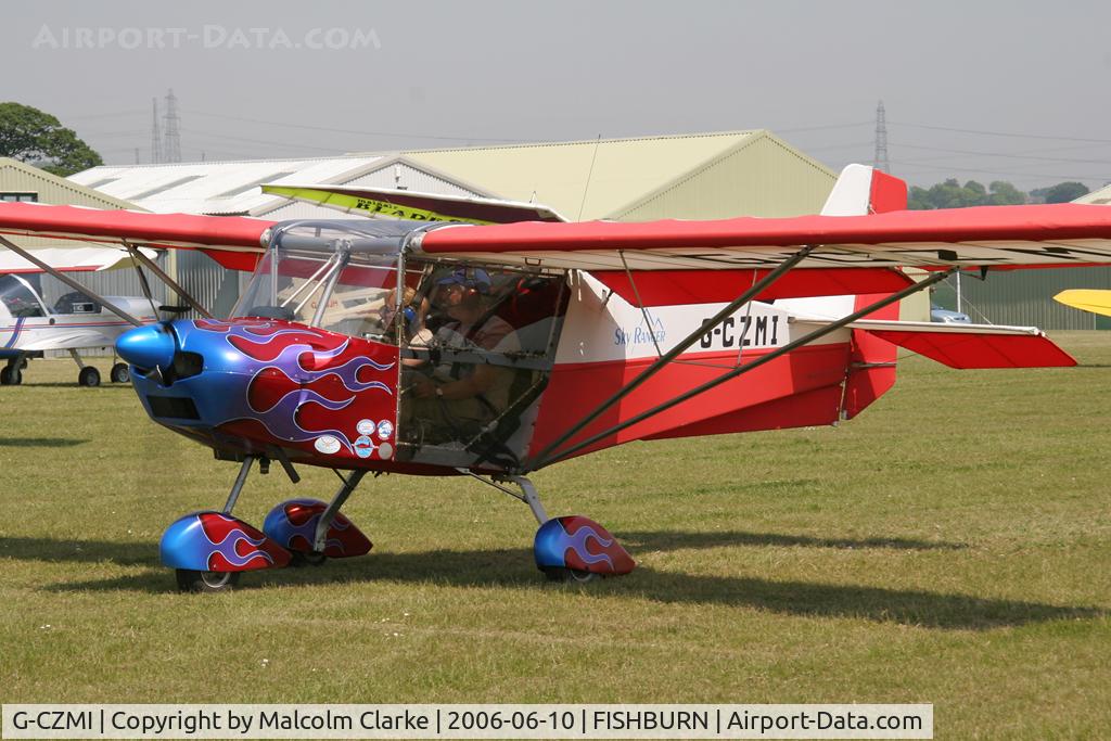 G-CZMI, 2003 Best Off Skyranger Swift 912(1) C/N BMAA/HB/307, Best Off Skyranger 912(2) at Fishburn Airfield, UK in 2006. During a refuellng stop, one of the more flamboyant participants in the Fly UK 2006 around Britain flight from Halfpenny Green to Sandown via John O'Groats and Land's End.