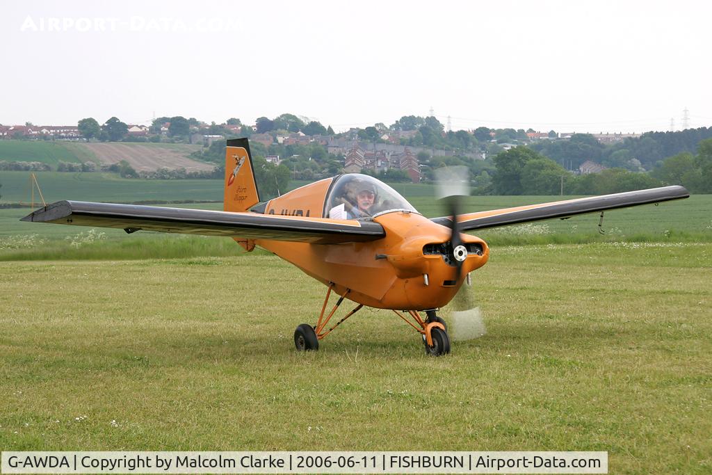 G-AWDA, 1968 Slingsby T.66 Nipper 3 C/N S117, Tipsy T-66 Nipper 3 at Fishburn Airfield, UK in 2006.